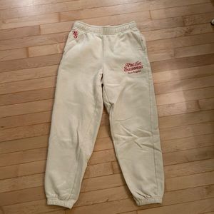 Pacsun Pacific Sunwear Cream X-Small Sweatpants w/ Ties